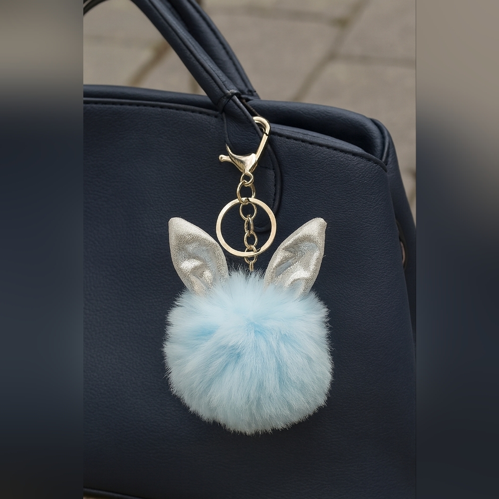 Pom Pom Key Chain Holder Bag Charm